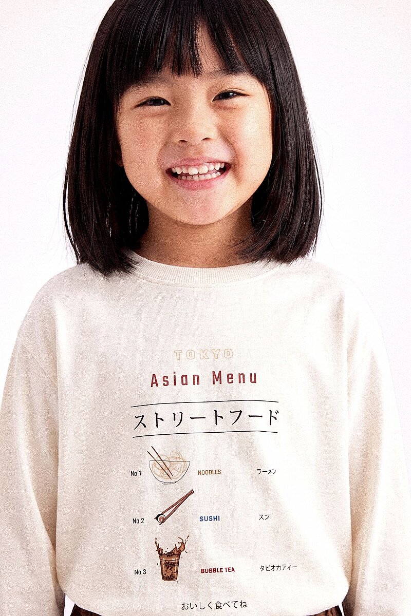 Asian Menu Baskılı Tişört - 2