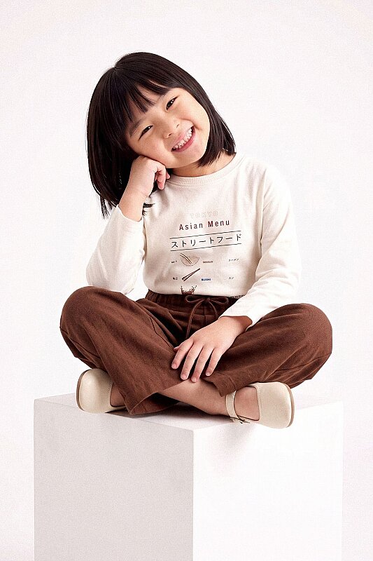Asian Menu Printed Oversize Unisex Kids T-Shirt - Marvy Kids