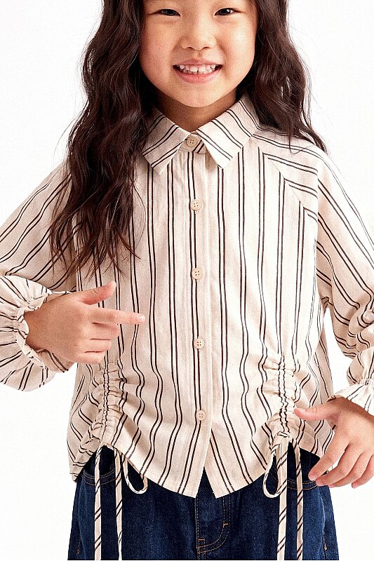 Aurora Gathered Shirt - Marvy Kids
