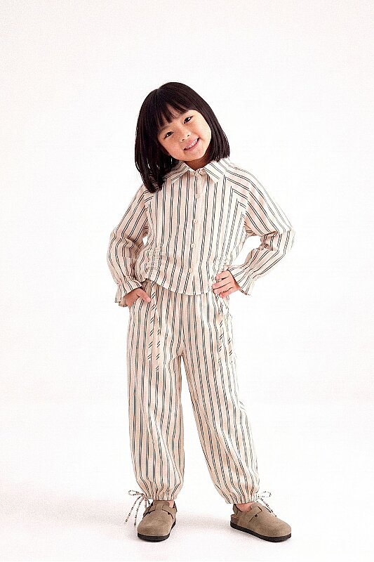Aurora Paçası Büzgülü Pantolon - Marvy Kids