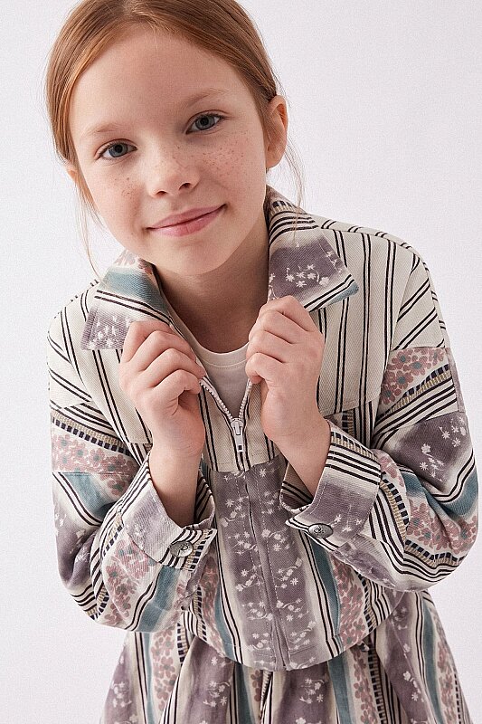 Aurora Patch Desenli Ceket - Marvy Kids