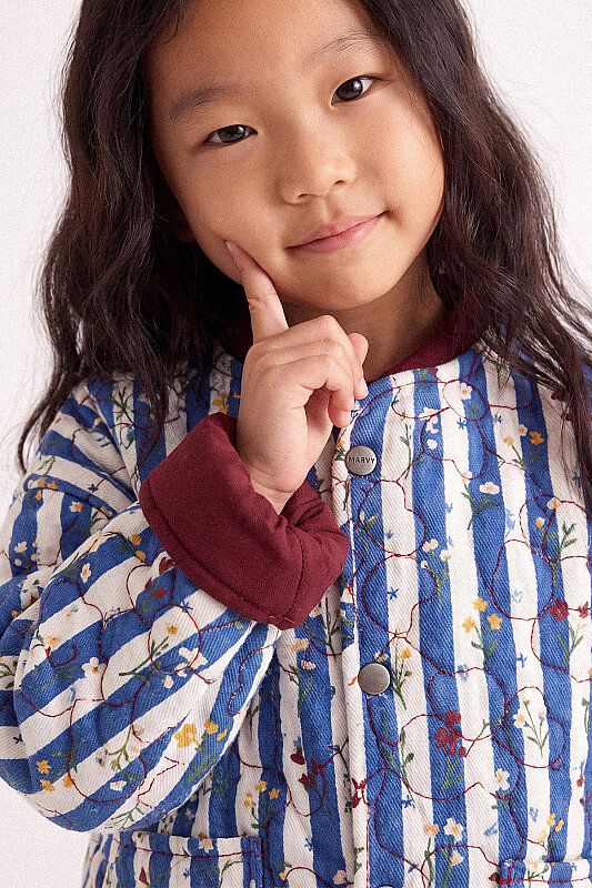 Finn Quilted Floral Jacket - Marvy Kids