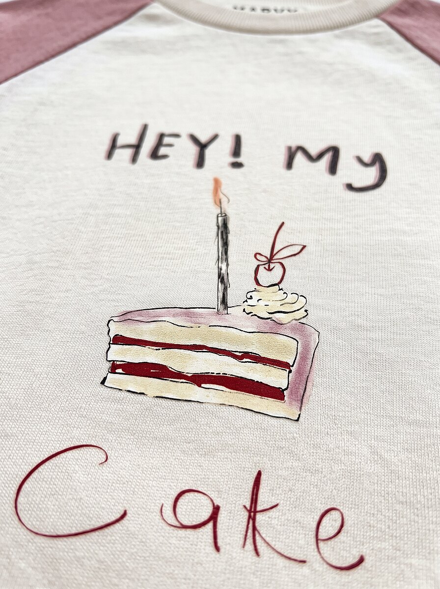 Hey My Cake Baskılı Tişört - 5