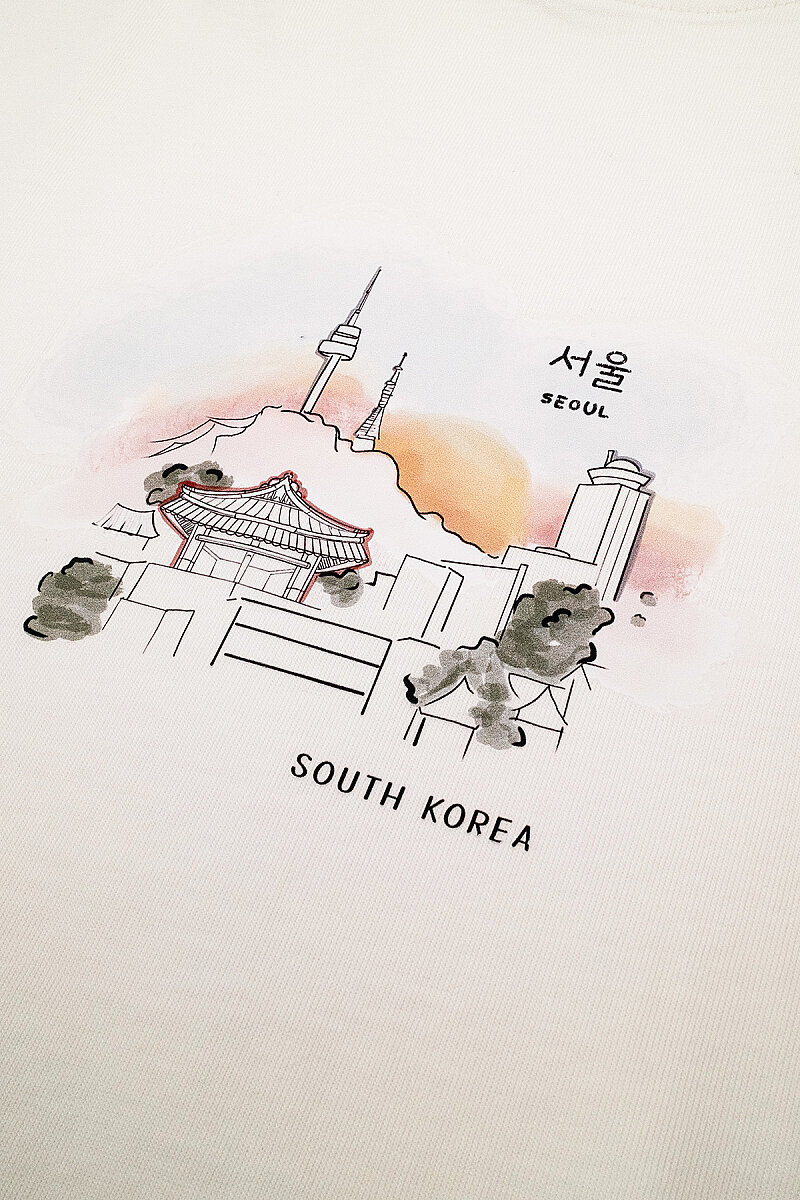 Seoul City Baskılı Tişört - 3