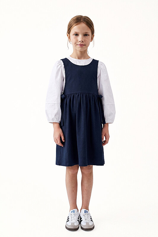 Zoe Bağlama Detaylı Jile Gömlek Takım - Marvy Kids